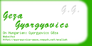 geza gyorgyovics business card